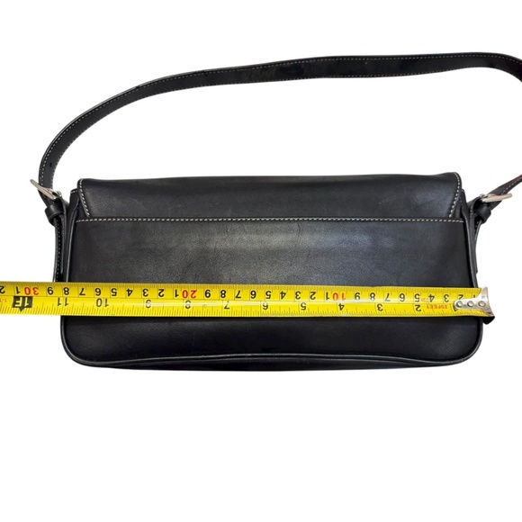 Coach 7784 vintage y2k black leather east west baguette shoulder bag - Picture 4 of 7